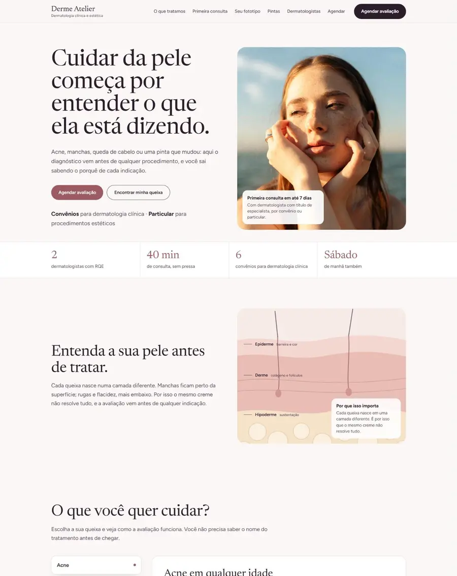 Demo page Derme Atelier