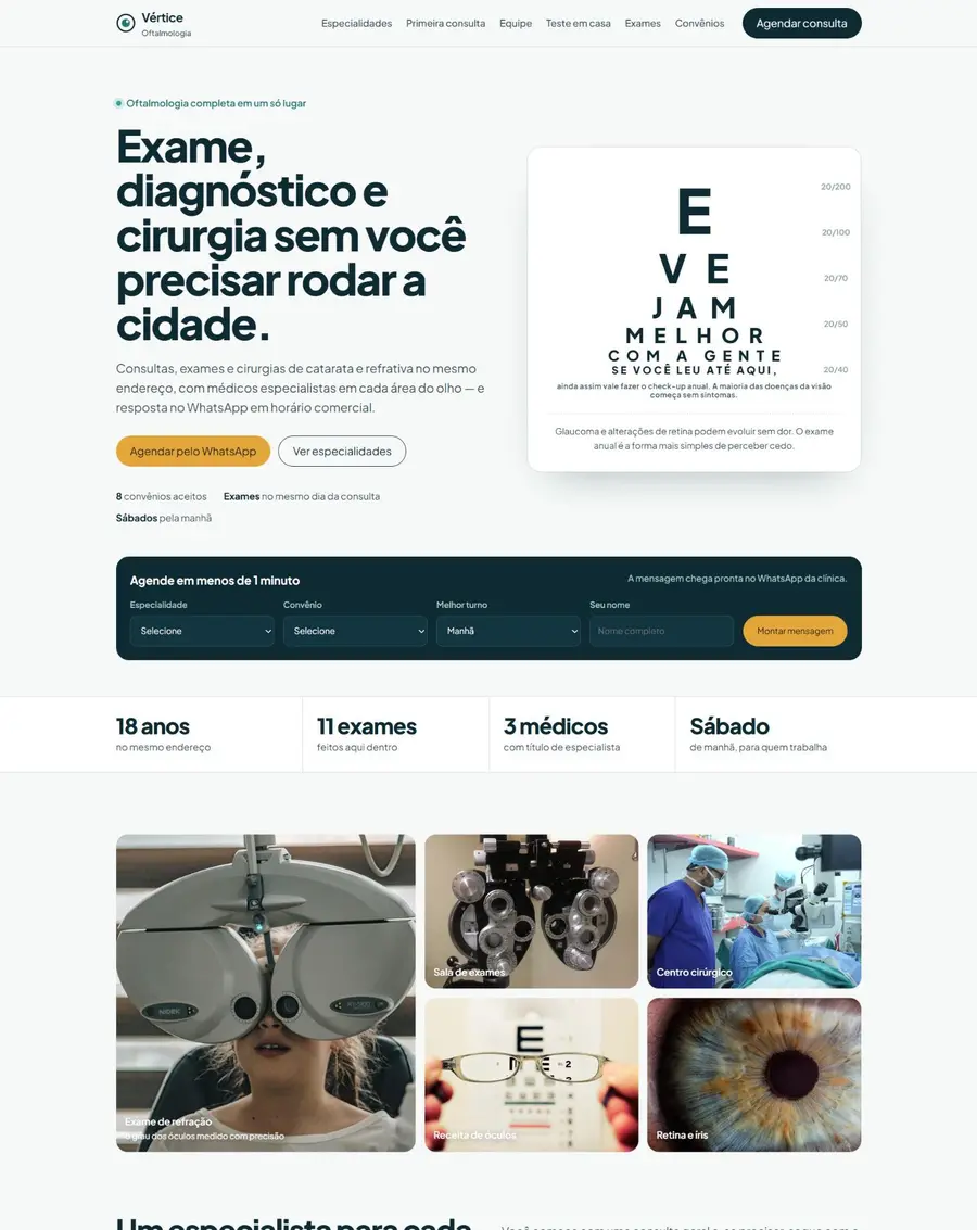 Demo page Vértice Oftalmologia